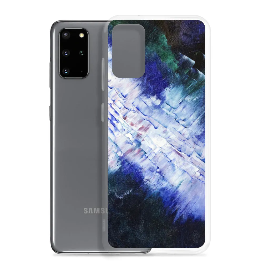 Artsy Samsung PHONE CASE Navy Blue White Abstract