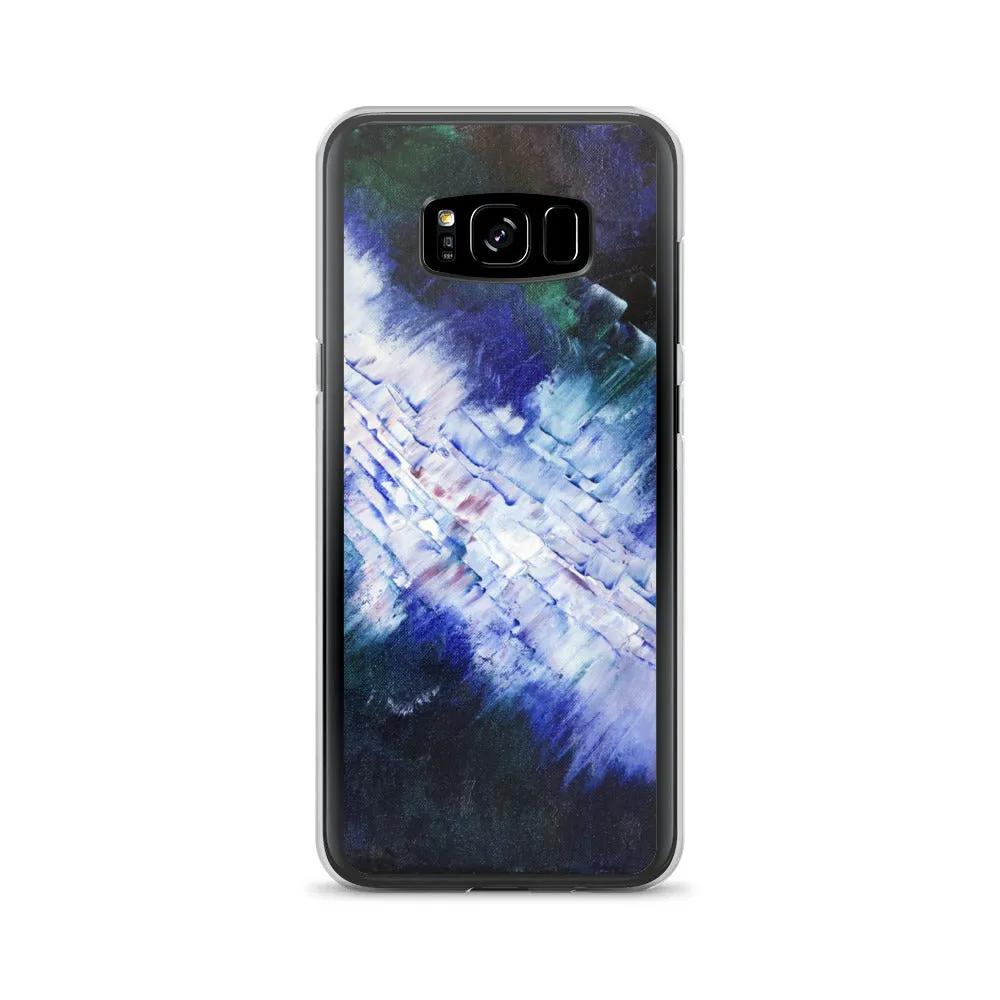 Artsy Samsung PHONE CASE Navy Blue White Abstract