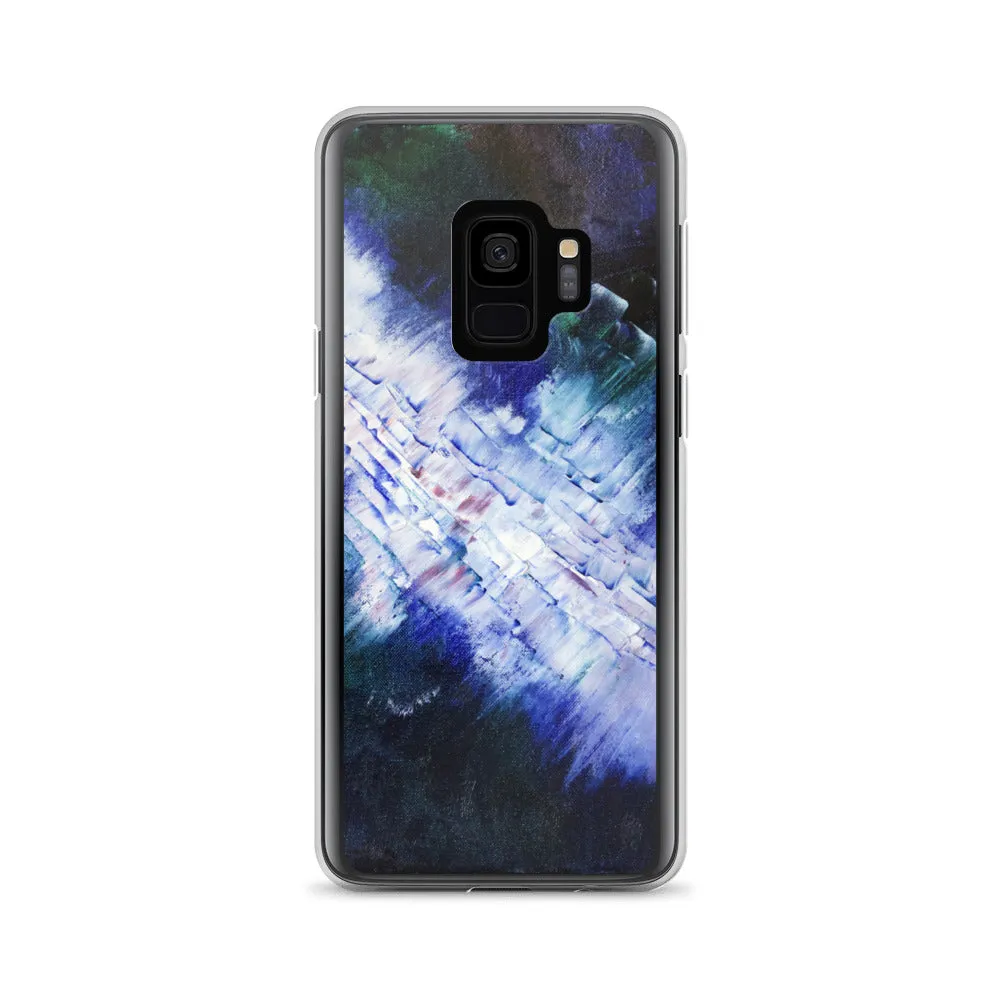 Artsy Samsung PHONE CASE Navy Blue White Abstract