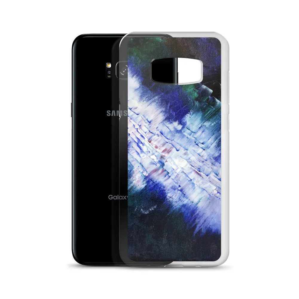 Artsy Samsung PHONE CASE Navy Blue White Abstract