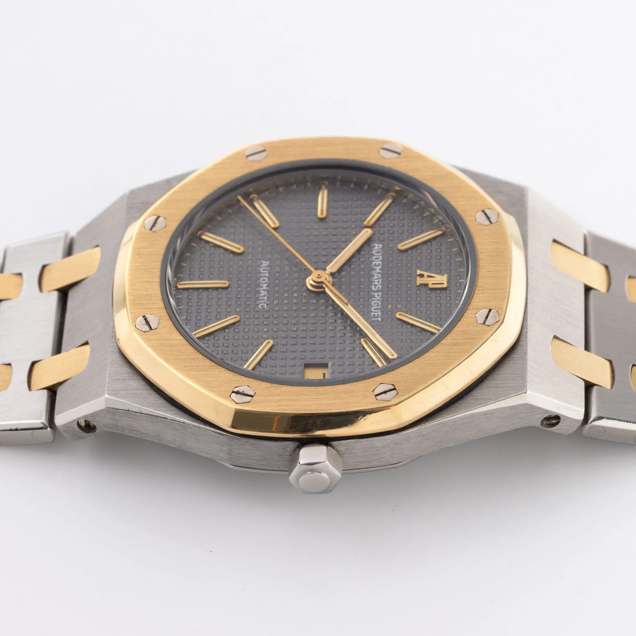 Audemars Piguet Royal Oak Steel and Gold ref 4100SA slate dial with box