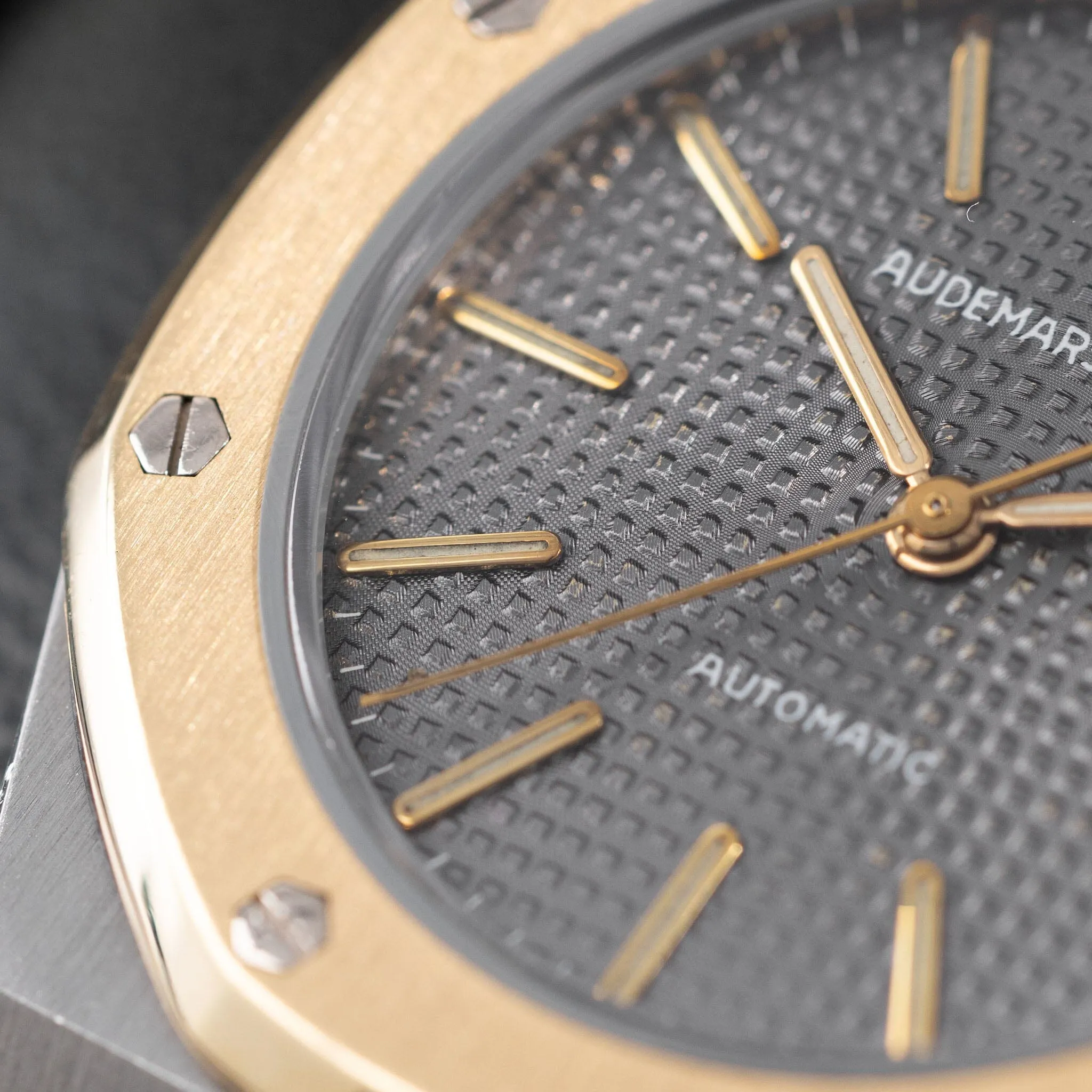 Audemars Piguet Royal Oak Steel and Gold ref 4100SA slate dial with box