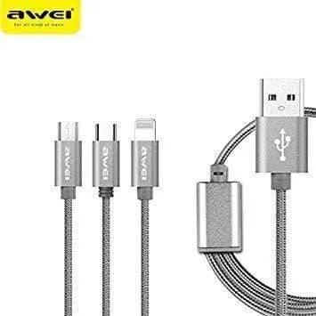 AWEI CL-970 Three in one Data Cable - Grey