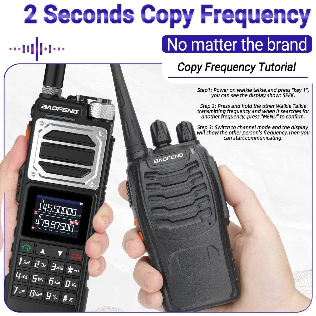 Baofeng UV-25 10W Walkie Talkie Tri Band Wireless Copy Frequency NOAA Type-C Charger FM Long Range High Power Ham Two Way Radio