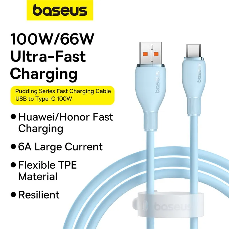 Baseus Cable USB to Type-C Pudding Series Fast Charging, 100W, -P10355703111-00