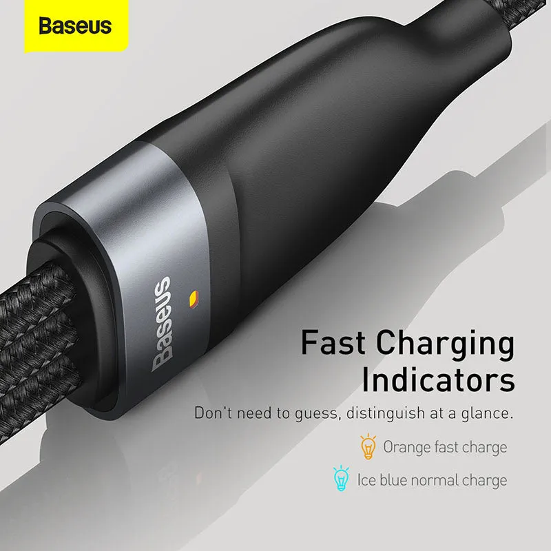 Baseus Flash Series One-for-Three Fast Charging Data Cable USB To M L C 1.2M (CA1T3-G1)