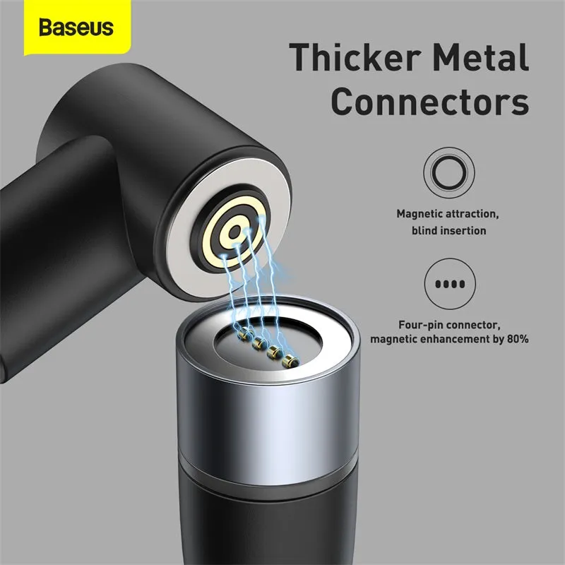 Baseus Zinc Magnetic Series Lenovo Laptop Charging Cable Type C To DC 100W 2M Black SKU-CATXC-Y01