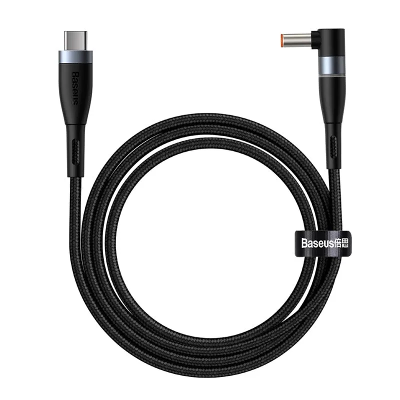 Baseus Zinc Magnetic Series Lenovo Laptop Charging Cable Type C To DC 100W 2M Black SKU-CATXC-Y01