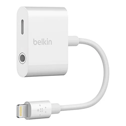 Belkin 3.5 mm Audio   Charge RockStar Headphone Jack Adapter for iPhone X, iPhone 8, iPhone 8 Plus, iPhone 7 and iPhone 7 Plus