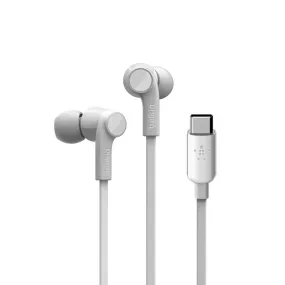 Belkin Rockstar Headphones Wired In-Ear Calls/Music Usb Type-C White