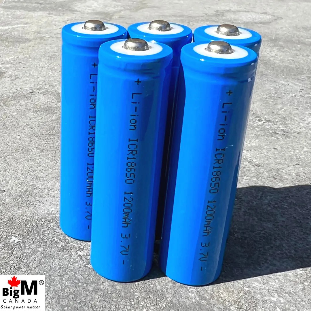 BigM 3.7v 18650 Rechargeable Battery 1200mAH Lithium Ion