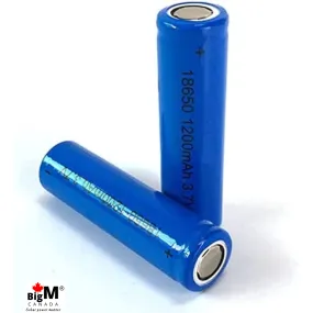 BigM 3.7v 18650 Rechargeable Battery 1200mAH Lithium Ion