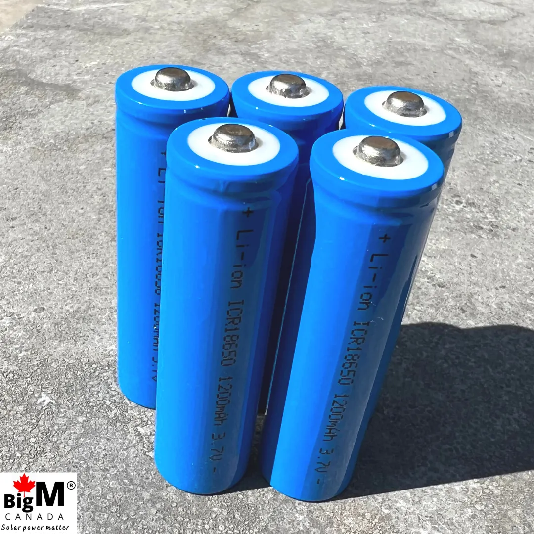 BigM 3.7v 18650 Rechargeable Battery 1200mAH Lithium Ion