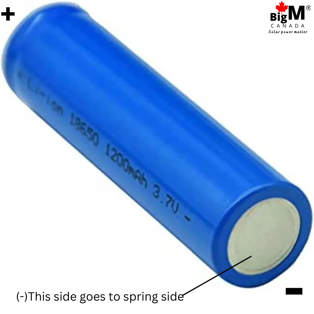 BigM 3.7v 18650 Rechargeable Battery 1200mAH Lithium Ion