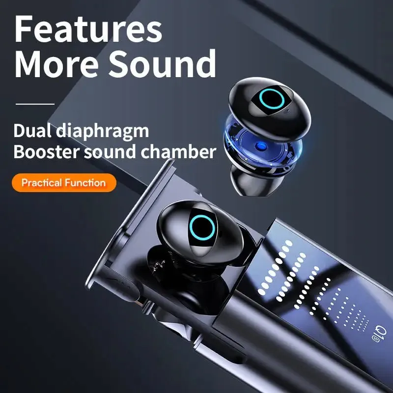 Bluetooth Earphone Earbuds with V5.0 Bluetooth Technology | 3500mAh Battery | Crystal-Clear Sound