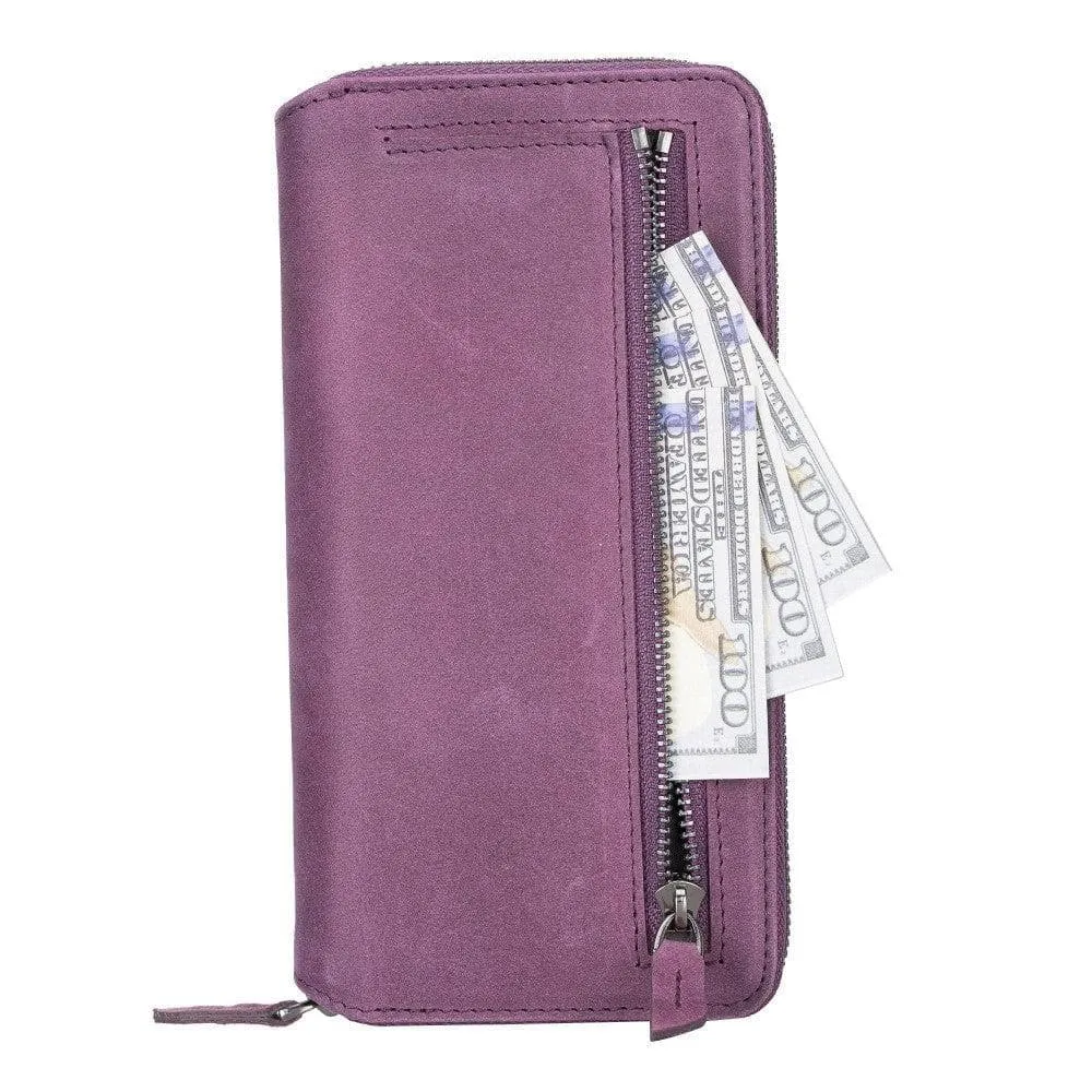 BOULETTA Zippered Leather Detachable Wallet Case