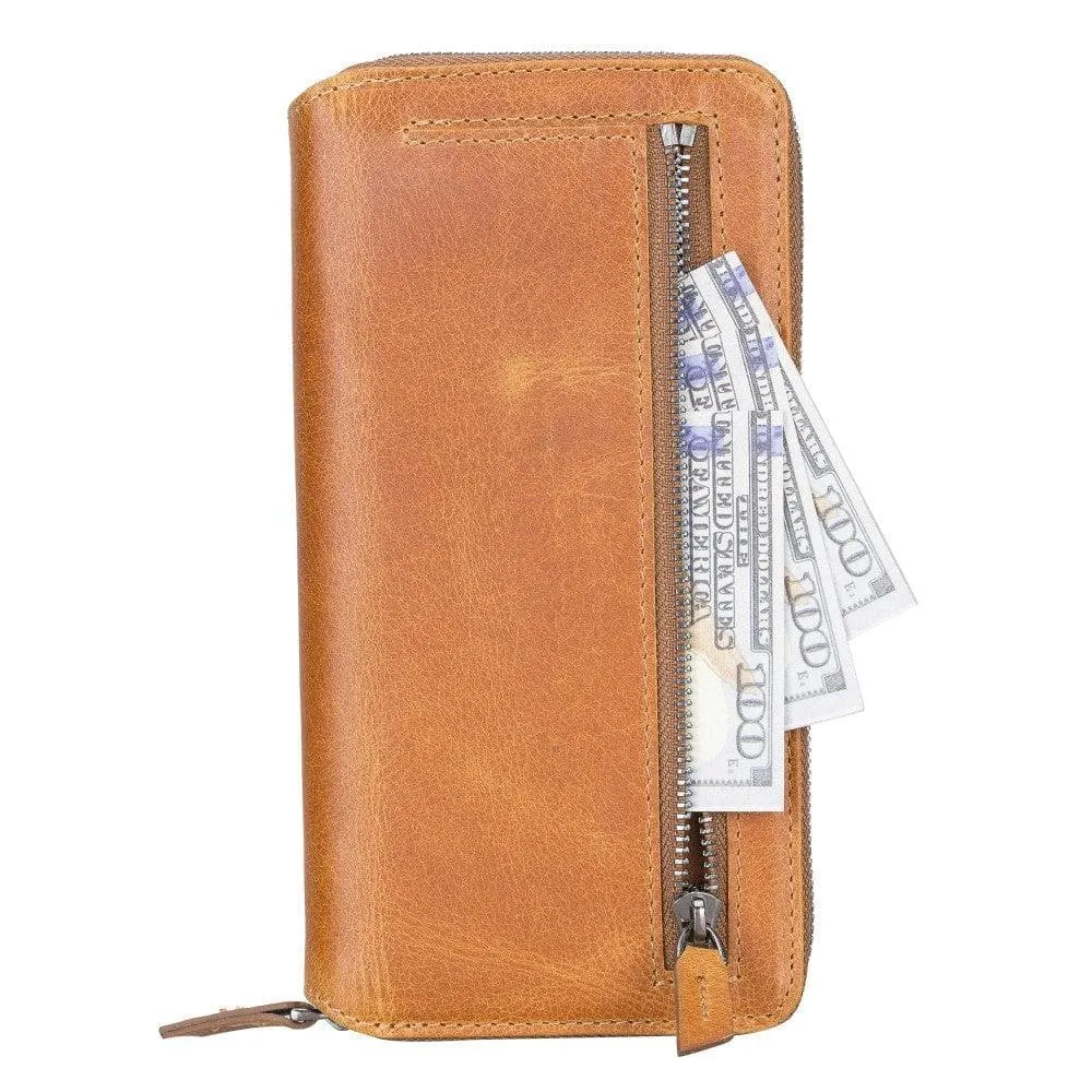 BOULETTA Zippered Leather Detachable Wallet Case