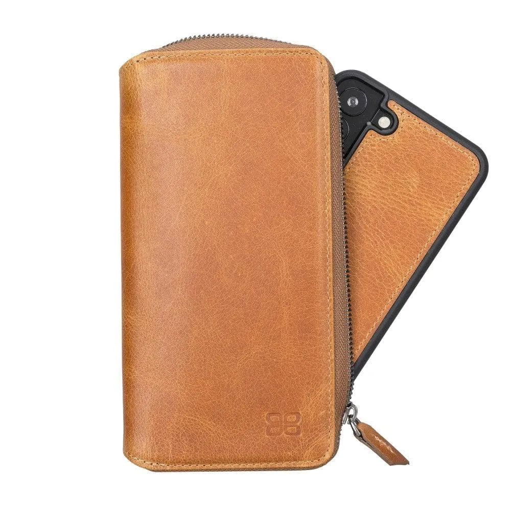 BOULETTA Zippered Leather Detachable Wallet Case