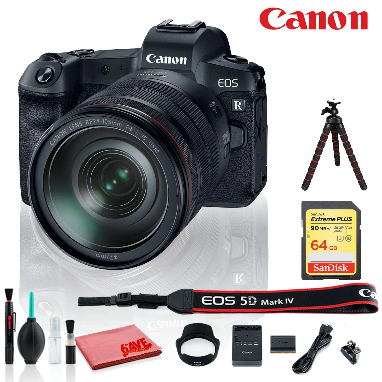 Canon EOS RP Mirrorless Digital Camera with RF 24-105 F4 L is USM Lens International Model Standard Bundle