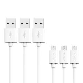 CB-D10 20AWG QUalcomm Quick Charge 2.0/3.0 Micro USB Cable (3Pack)