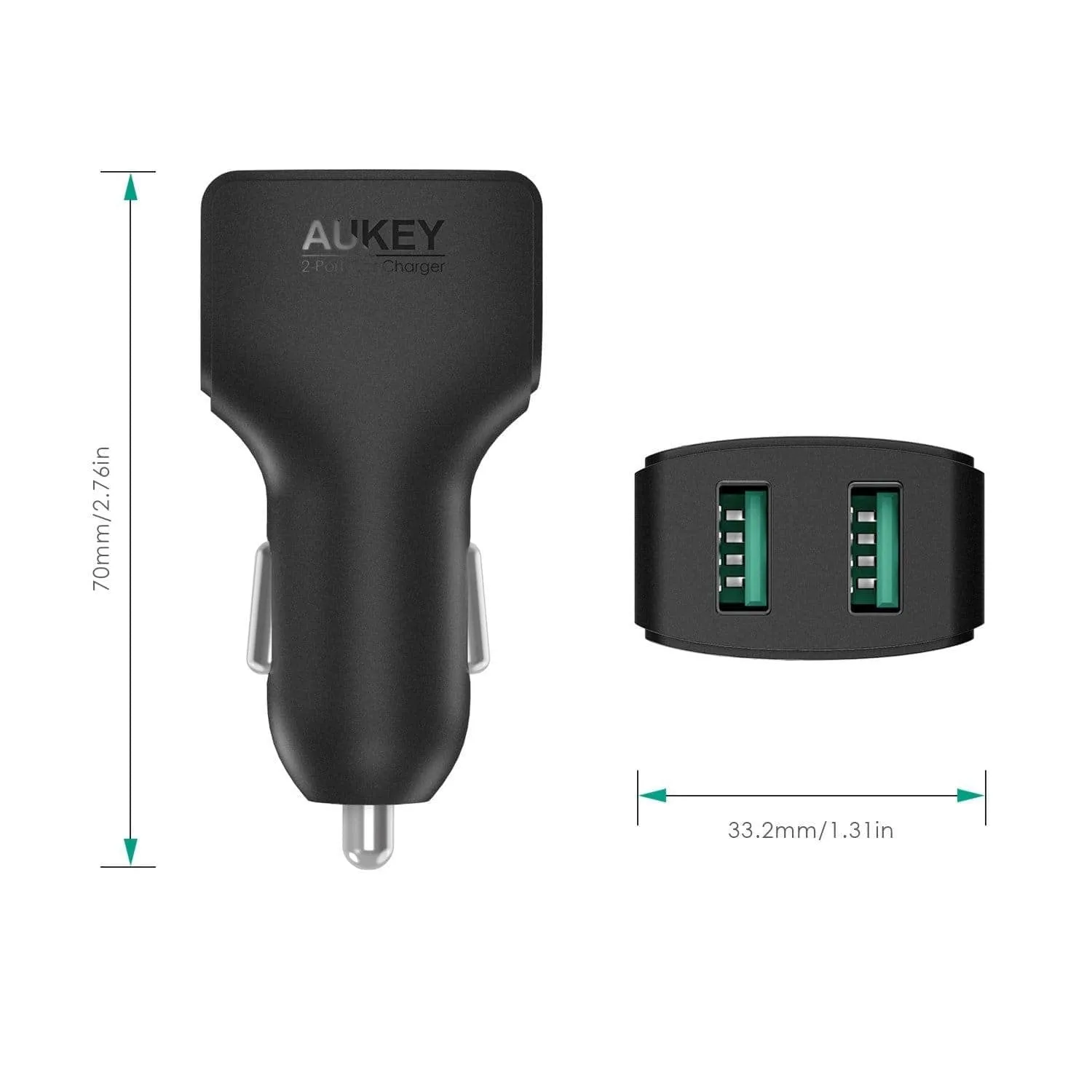 CC-S3 24W 4.8A Compact Dual Port Car Charger with AiPower