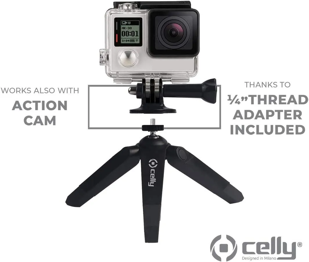 Celly Nano Tri Tripod Holder Black - CLICKNANOTRIBK