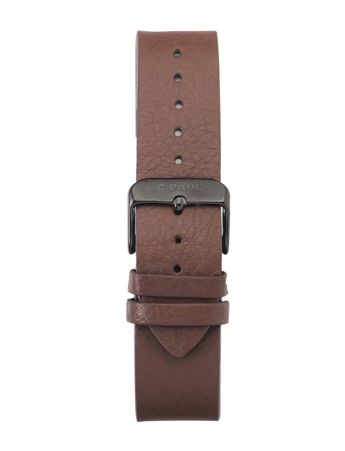 Christian Paul 43mm Leather Watch Band