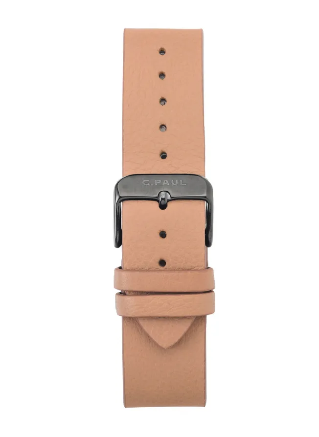 Christian Paul 43mm Leather Watch Band