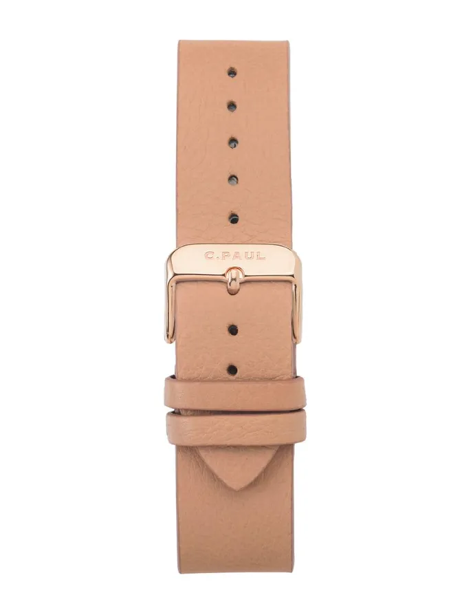 Christian Paul 43mm Leather Watch Band