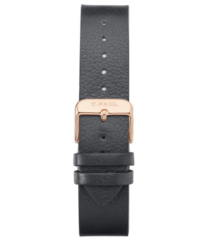 Christian Paul 43mm Leather Watch Band