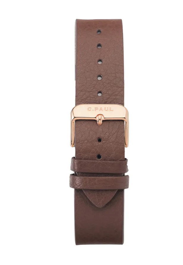 Christian Paul 43mm Leather Watch Band