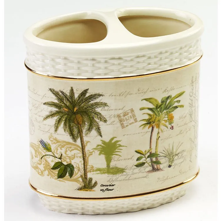 Colony Palm Toothbrush Holder