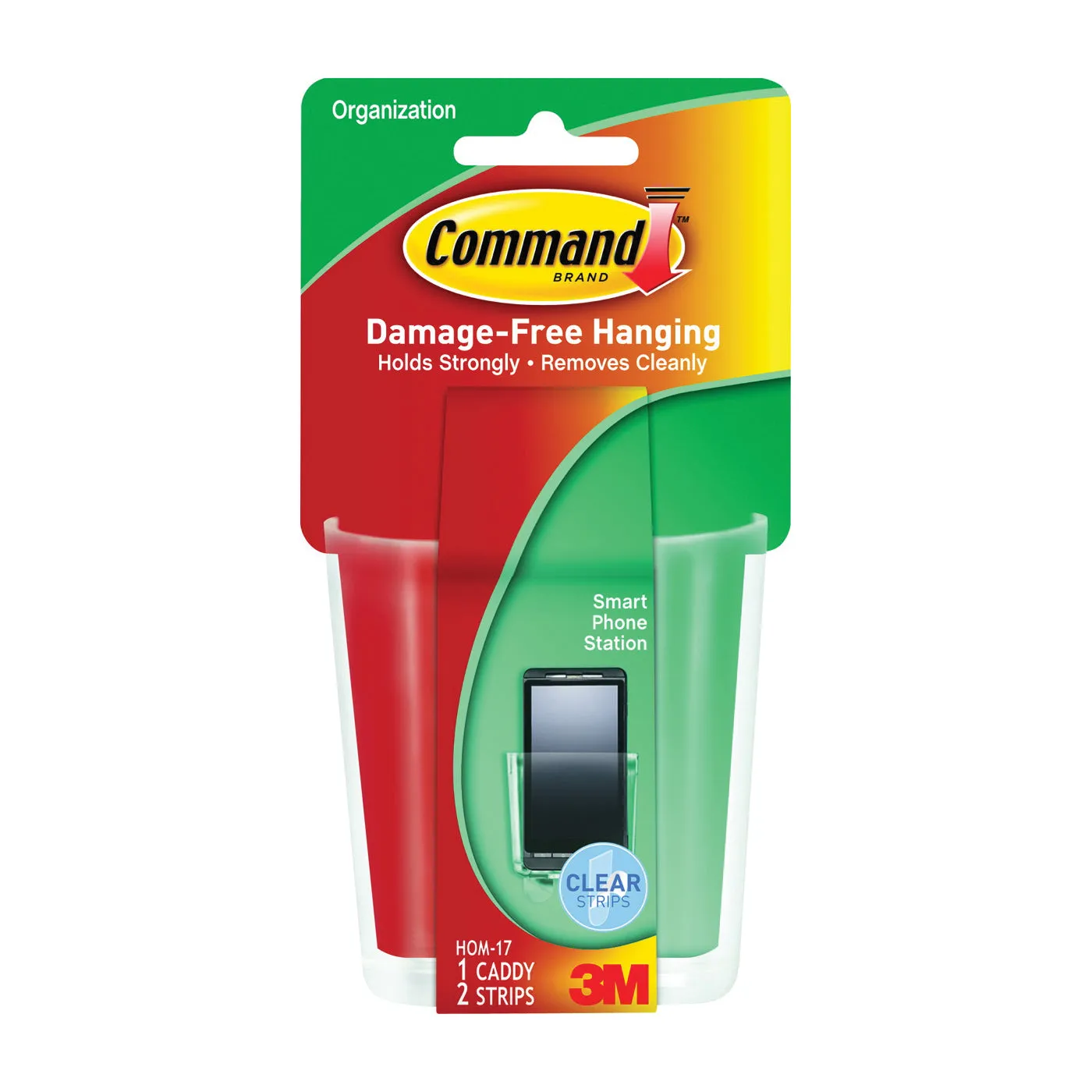 Command HOM-17 Smart Phone Station, Plastic, Clear