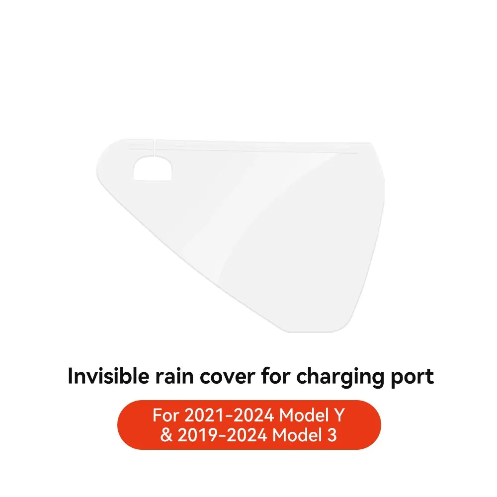 Compatible for Tesla Model 3 Model Y 2021-2024 Charger Port Cover Outdoor Dustproof TPU