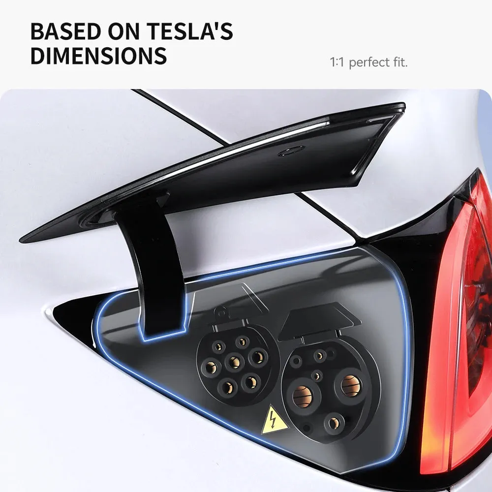 Compatible for Tesla Model 3 Model Y 2021-2024 Charger Port Cover Outdoor Dustproof TPU