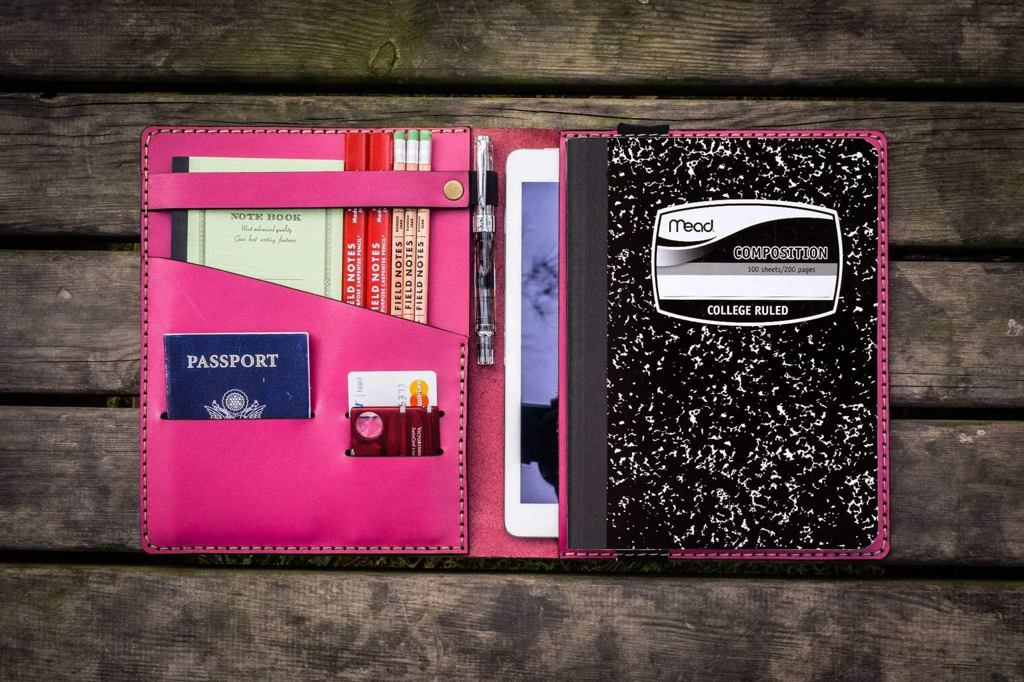 Composition Notebook Cover With iPad Air/Pro Pocket - Pink