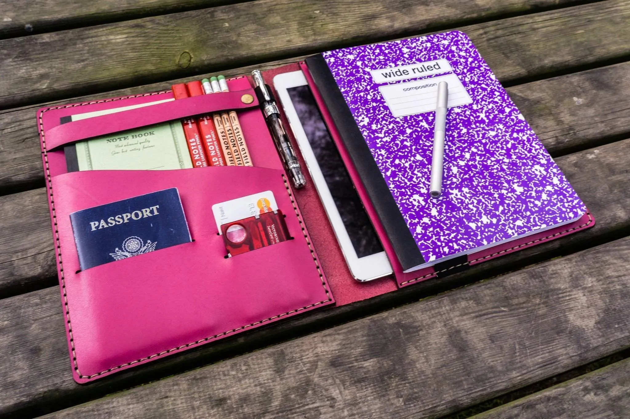 Composition Notebook Cover With iPad Air/Pro Pocket - Pink