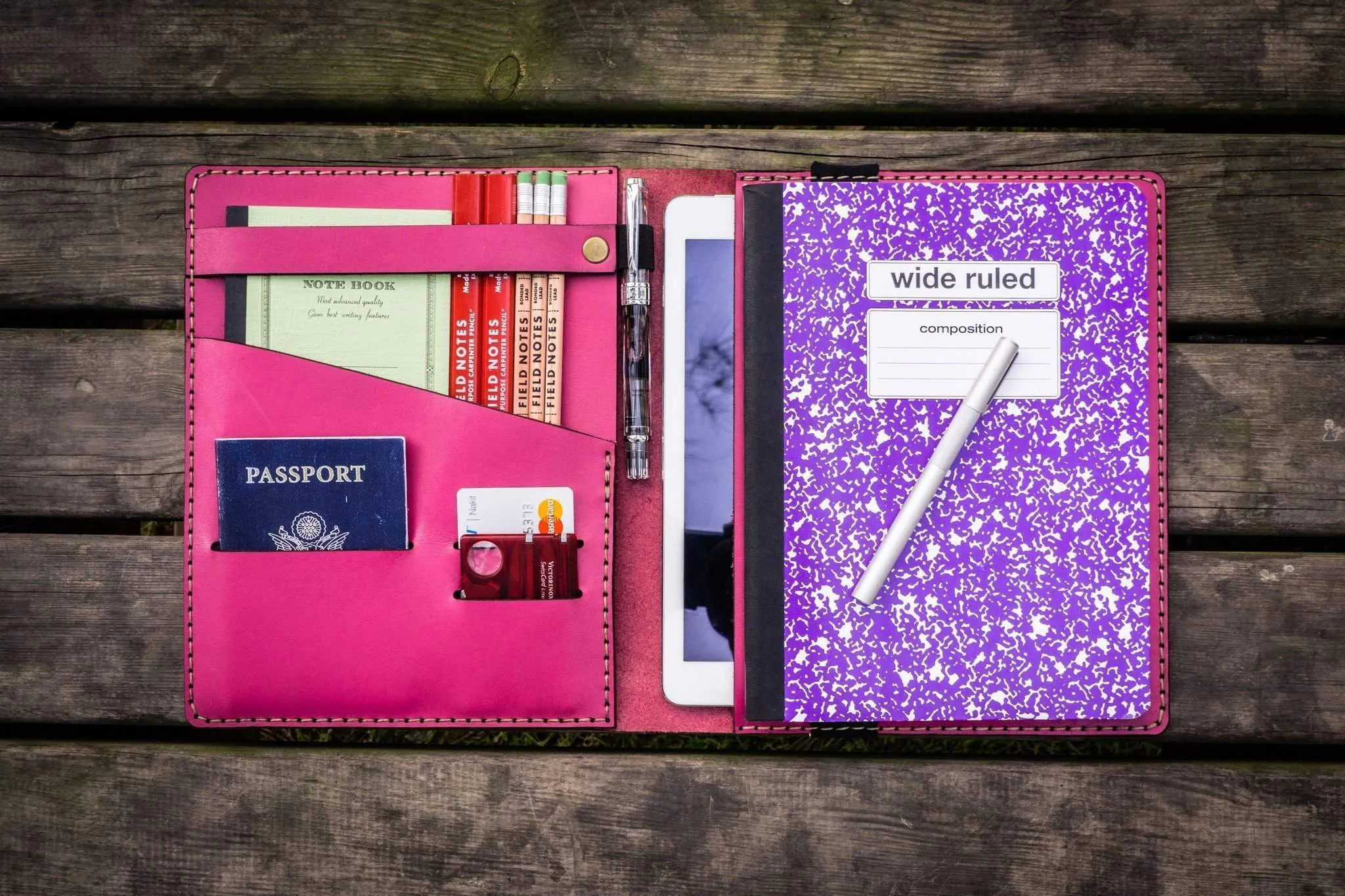 Composition Notebook Cover With iPad Air/Pro Pocket - Pink