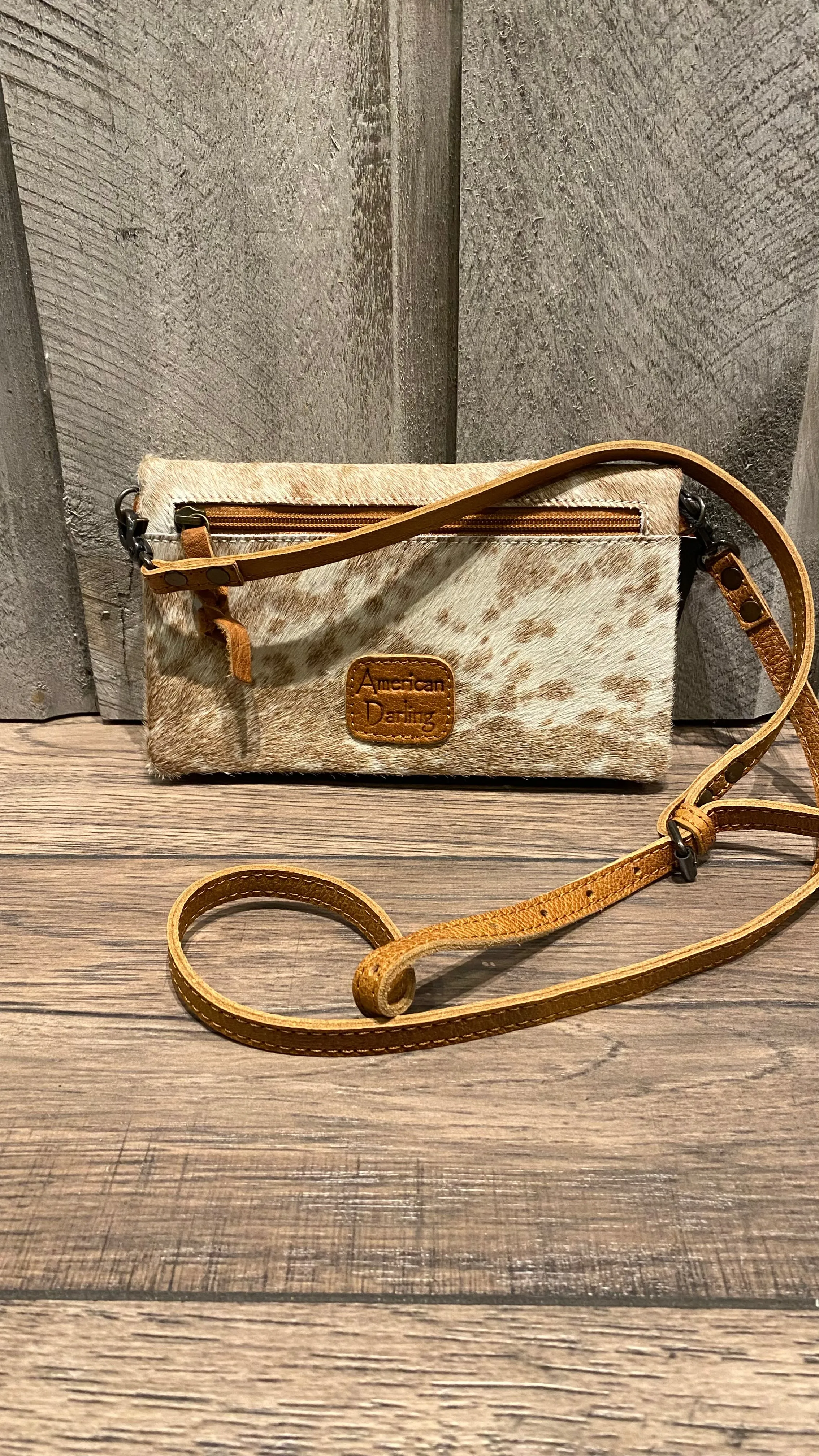 Cowhide Crossbody Wallet