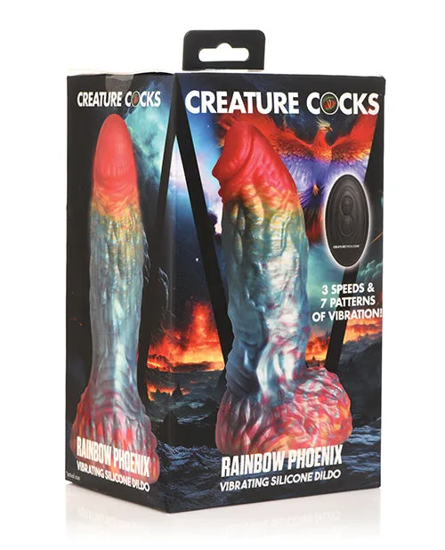 Creature Cocks Rainbow Phoenix Vibrating Dildo w/Remote Control