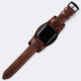 Custom Made Apple Watch Bund Strap - Antique Brown