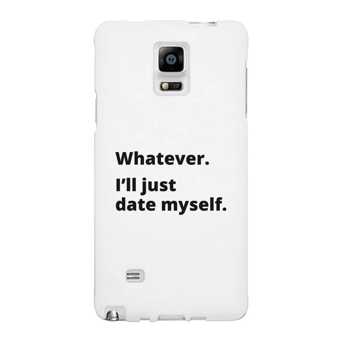 Date Myself Black Phone Case Humorous Quote Funny Gift