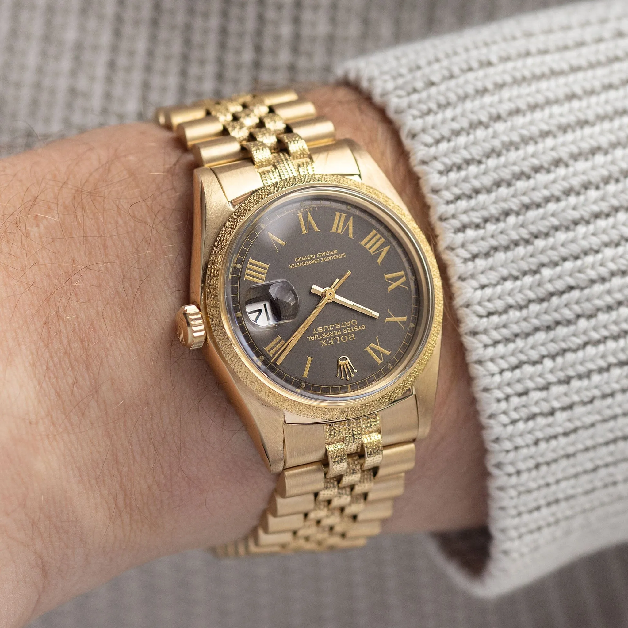 Datejust Colour changed Buckley dial Morellis finish ref 1611 Box and papers set