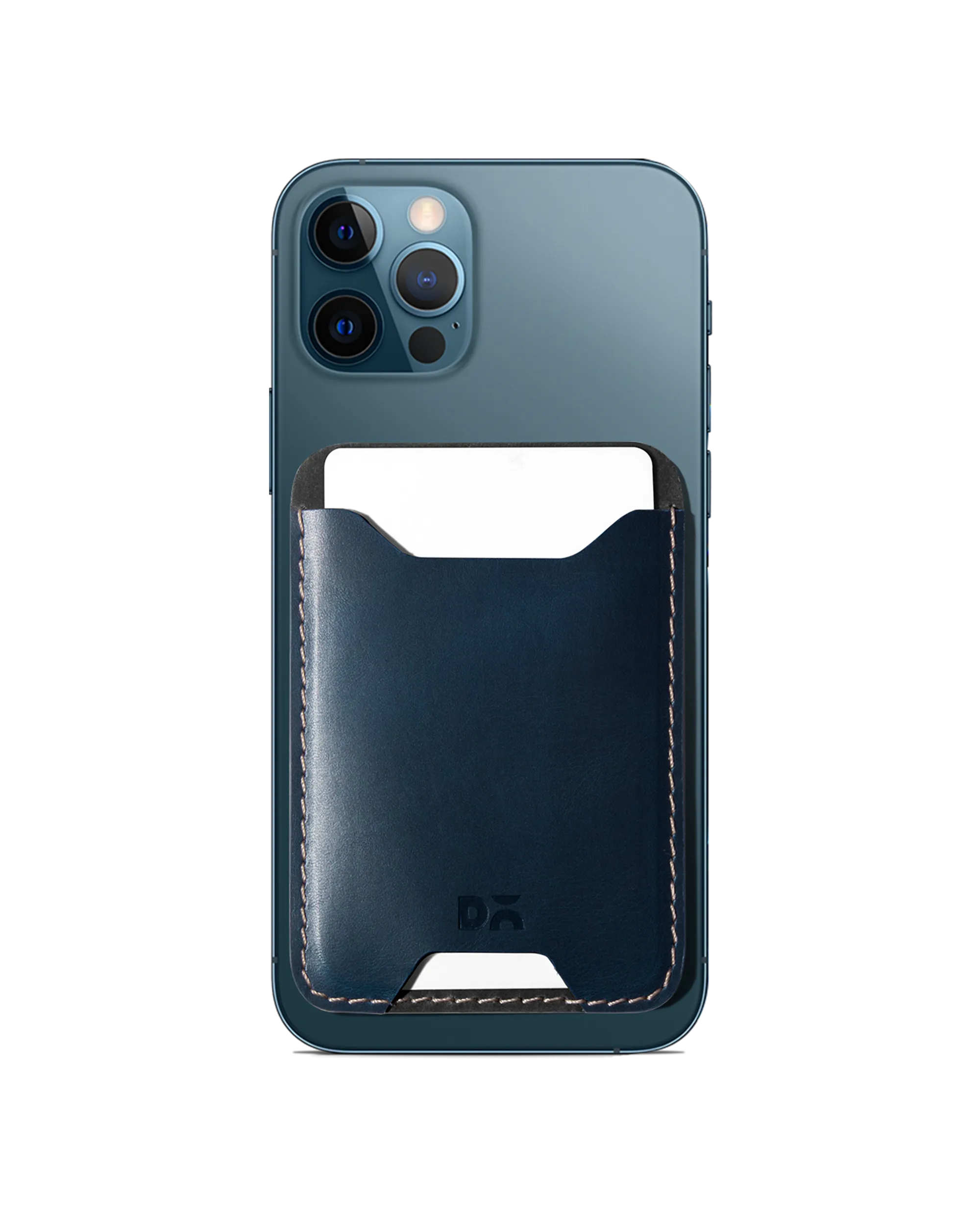 Deep Navy CardSafe Leather Phone Wallet