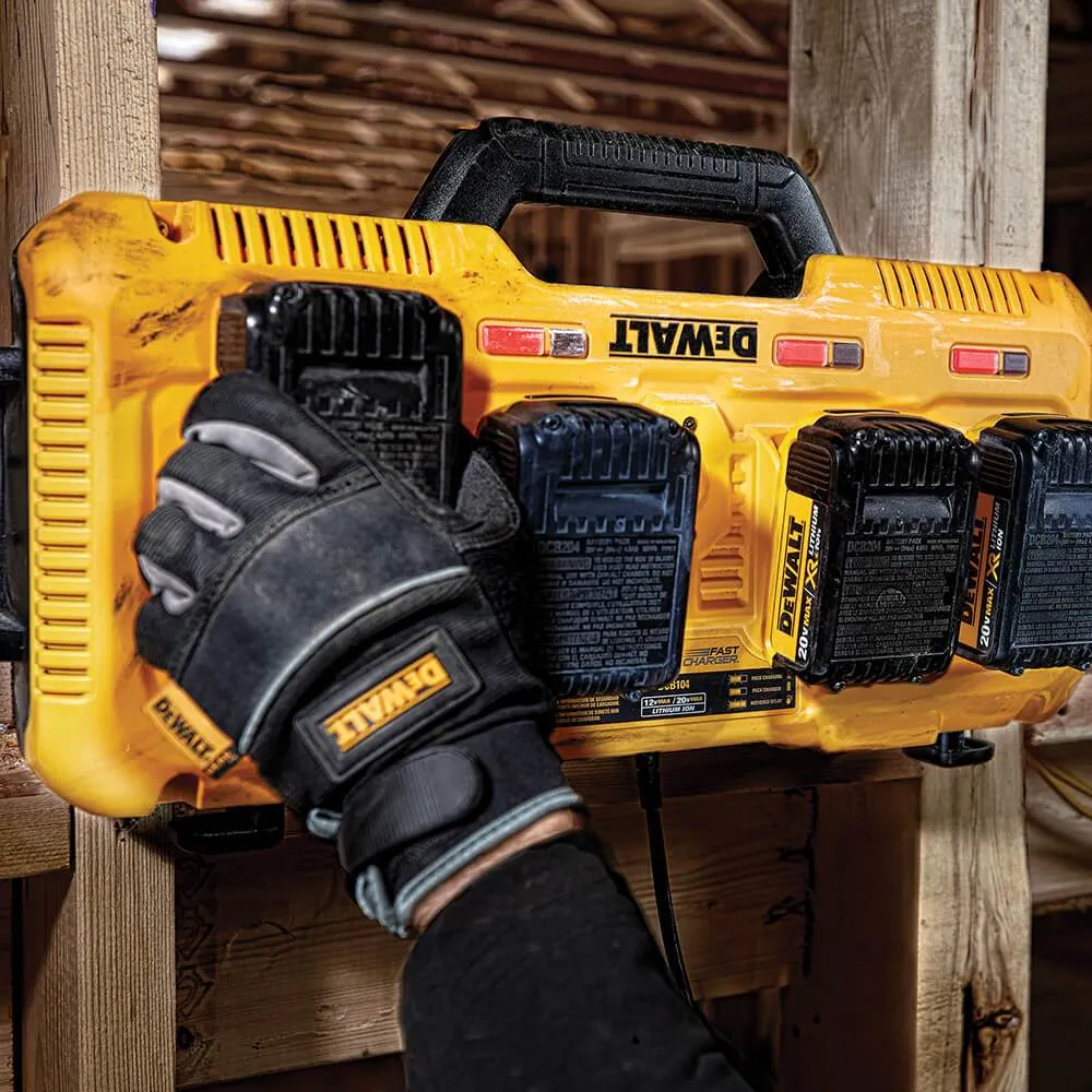 DeWALT DCB104 4 Port Durable Multiport Recharging Simultaneous Fast Charger