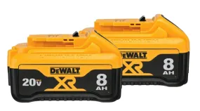 DeWALT DCB208-2 Battery, 20 V Battery, 8 Ah, Includes: (2) DCB208 20 V MAX Lithium-Ion Batteries :PK 2: QUANTITY: 1