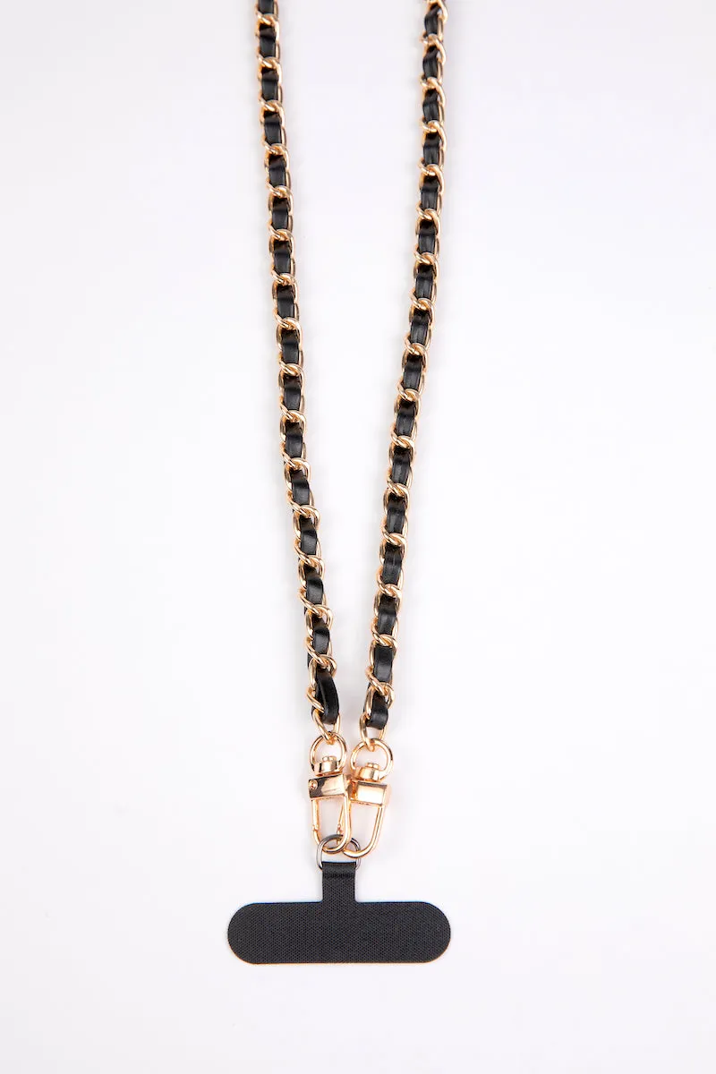 Dina Phone Chain, Black