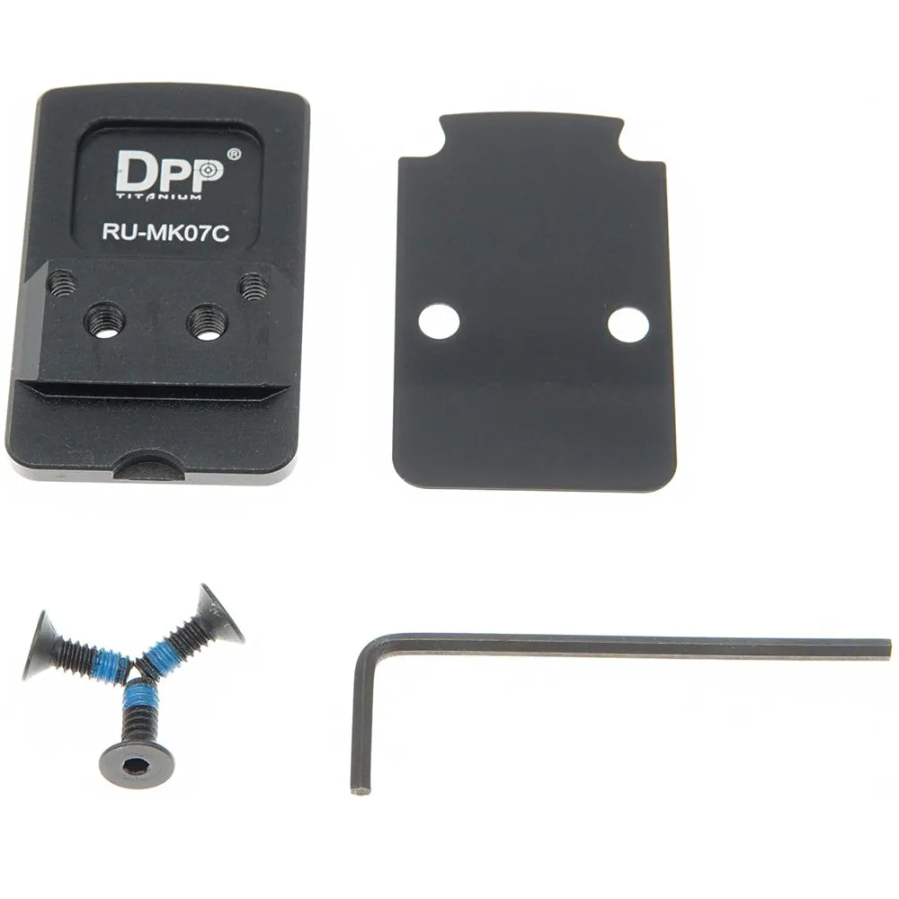 DPP Titanium Red Dot Mount Plate Adapter Aluminum Alloy Trijicon RMR/Holosun 507C Footprint