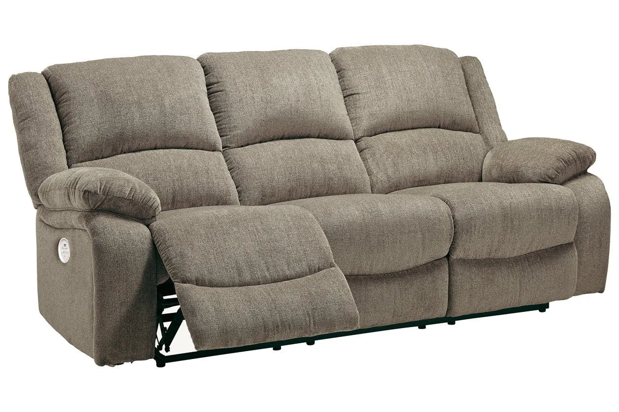 Draycoll Pewter Power Reclining Sofa