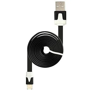 DSB® Flat Noodle USB A to 8-Pin Charging Sync Data Cable for iPhone5/5S/5C/6 iPad Air (3.3 Feet/1.0 Meter)